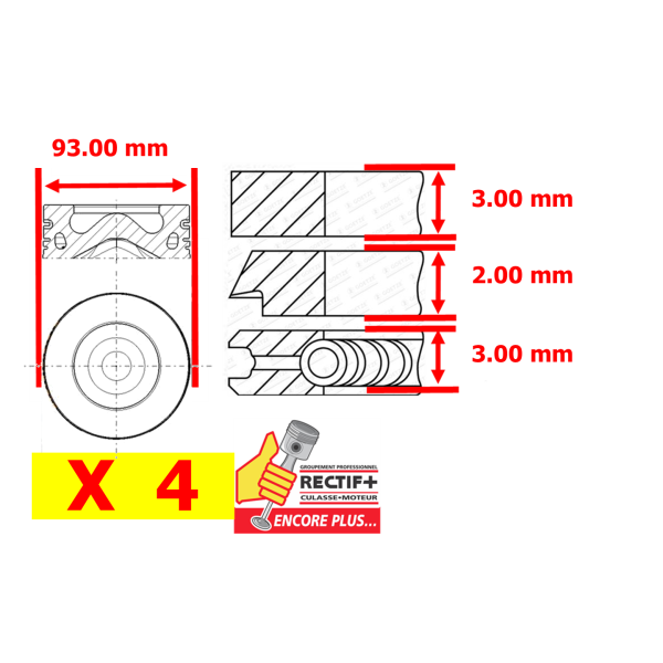 SEGMENTATION SM STD POUR IVECO RENAULT 8140.67 NET HT  JEU MOTEUR