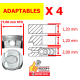 LOT DE 4 PISTONS COMPLETS  STD ADAPT EP6 5FY EP6DTS NET HT