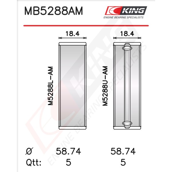 COUSS. LIGNES EN STD F9Q KING BEARINGS
