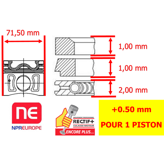 SEGMENTATION NE +0.50 PSA ZMZ EB0 UNITAIRE  NET HT PURETECH
