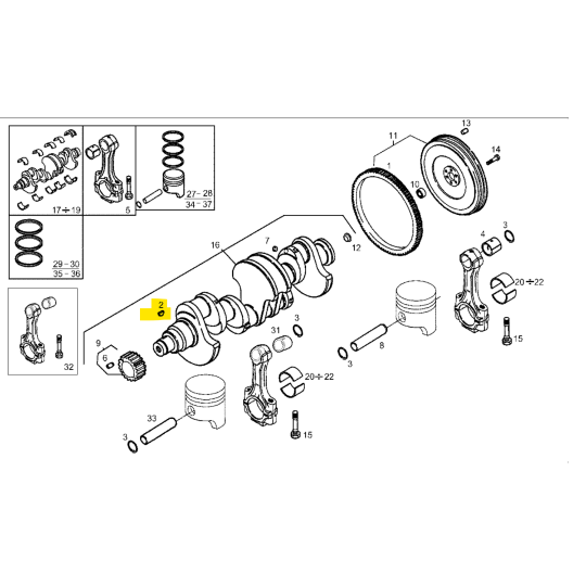 CLAVETTE DE VILEBREQUIN POUR PIGNON SOFIM 2.8 8140.43 OEM NET HT 98419310