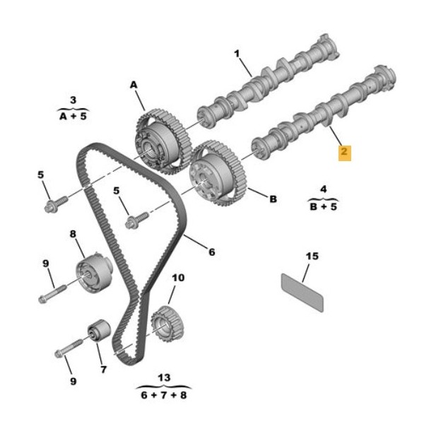 POULIE DEPHASEUR STELLANTIS ORIGINE ECHAPPEMENT EB2 NET HT