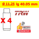 GUIDE DE SOUPAPE TRW COTE REP +0.20 mm K9K / R9M lot de 4  ø 11.25 LG 40.05mm NET HT