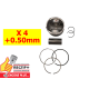 LR073817 279PI00104002 P5206A 800602501 LOT DE 4 PISTONS ADAP. EN +0.50 MM LR JAGUAR 204DTA