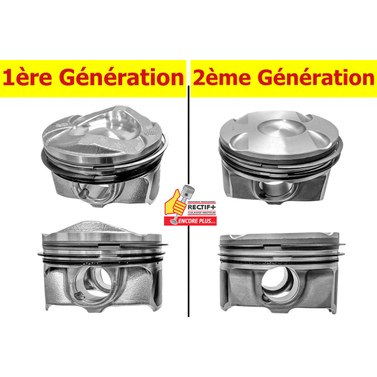 LOT DE 3 PISTONS COMPLETS +0.50mm YENMAK FORD ECOBOOST 998cm3 NET HT  1ERE GENERATION