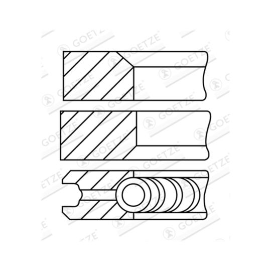 SEGMENTATION POUR 1 CYL POWERSEAL  2250810700 VOLVO D5244T 08454530000 03864N0 2D7827 800116410000