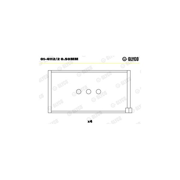 014112 2 050 JEU DE COUSS DE BIELLES +0.50 mm GLYCO FIAT 500 BI CYL 01 41122 050mm 126A1 141A 110F FT126P 6500RA050