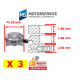 LOT DE 3 PISTONS KS COMPLETS COTE +0.50mm REP MOTEUR HMM HMR EB2FAS EB2FA PM0147450 D12XE F12XE F12XEL EB2FAD HMH